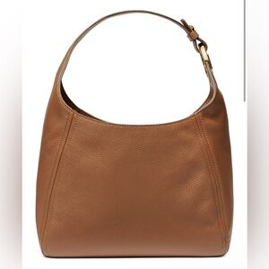 *NWOT* MICHAEL KORS FULTON BAG, PEBBLED LEATHER IN ACORN, GOLD HARDWARE